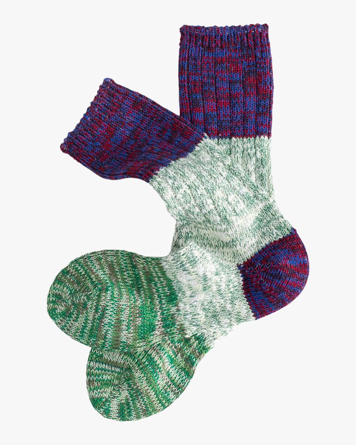 Thunders Love Charlie Cotton Collection Socks - Green / Purple