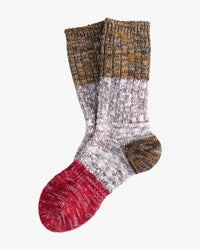 Thunders Love Charlie Cotton Collection Socks - Red / Coffee