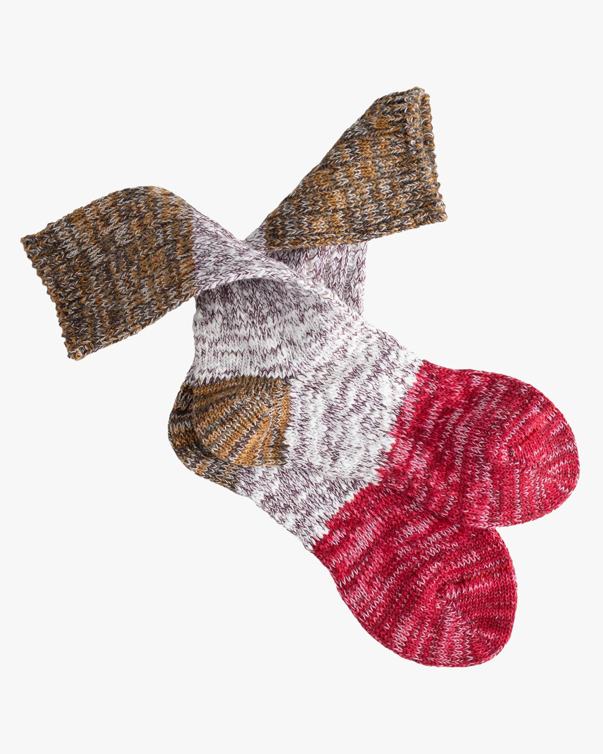 Thunders Love Charlie Cotton Collection Socks - Red / Coffee
