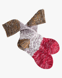 Thunders Love Charlie Cotton Collection Socks - Red / Coffee