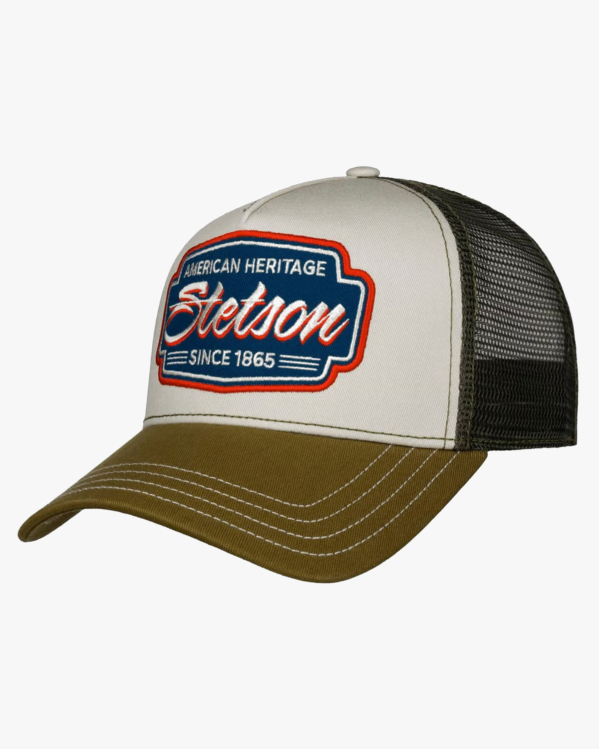 Stetson Classic Race Trucker Cap - Olive / Yellow | Stetson Hats | JEANSTORE