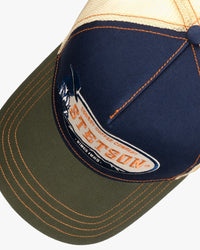 Stetson Cowboy Coffee Trucker Cap - Olive / Navy | Stetson Hats | JEANSTORE