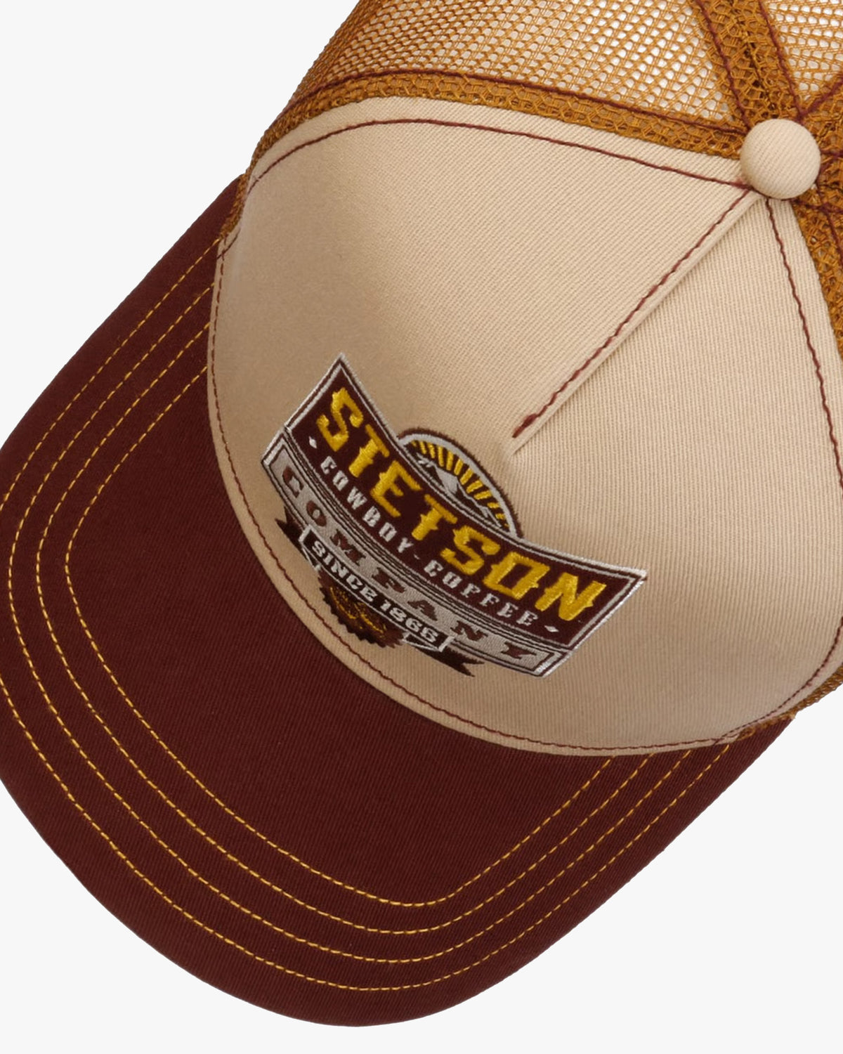 Stetson Barista Company Trucker Cap - Brown / Beige | Stetson Hats | JEANSTORE