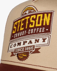 Stetson Barista Company Trucker Cap - Brown / Beige | Stetson Hats | JEANSTORE