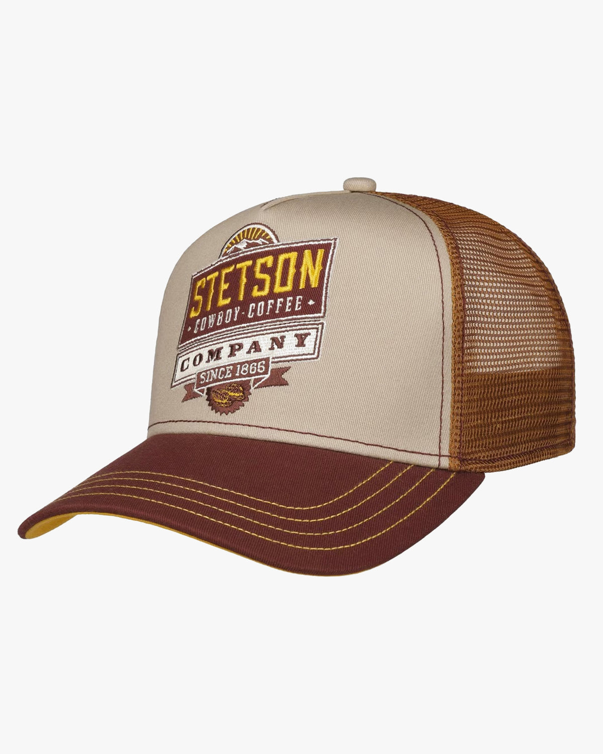 Stetson Barista Company Trucker Cap - Brown / Beige | Stetson Hats | JEANSTORE