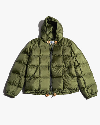 Crescent Down Works Ripstop Hooded Down Sweatshirt - Green | Crescent Down Works Jackets & Coats | Jeanstore