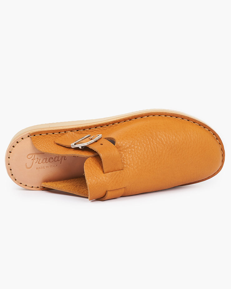 Fracap D100 Sabot Toscano Calf Leather Sandals - Miele / Prunella Beige Sole