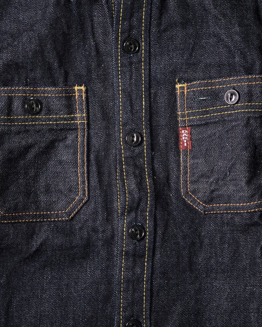 Studio D'Artisan D5335 14oz Selvedge Denim Work Shirt - Indigo Onewash | Studio D'Artisan Shirts | JEANSTORE