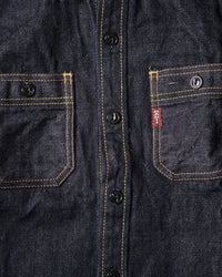 Studio D'Artisan D5335 14oz Selvedge Denim Work Shirt - Indigo Onewash | Studio D'Artisan Shirts | JEANSTORE