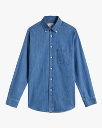 Portuguese Flannel Denim Shirt - Blue