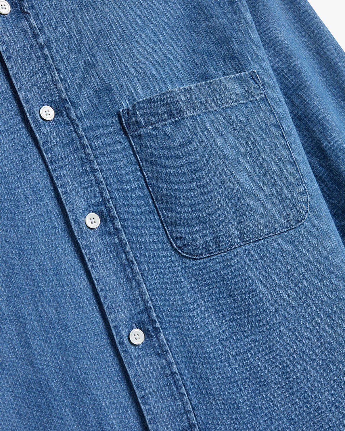 Portuguese Flannel Denim Shirt - Blue