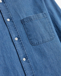 Portuguese Flannel Denim Shirt - Blue