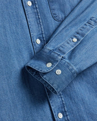 Portuguese Flannel Denim Shirt - Blue