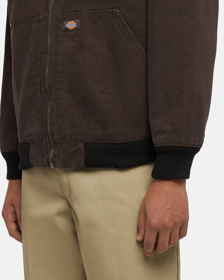 Dickies Hooded Duck Canvas Jacket - Dark Brown