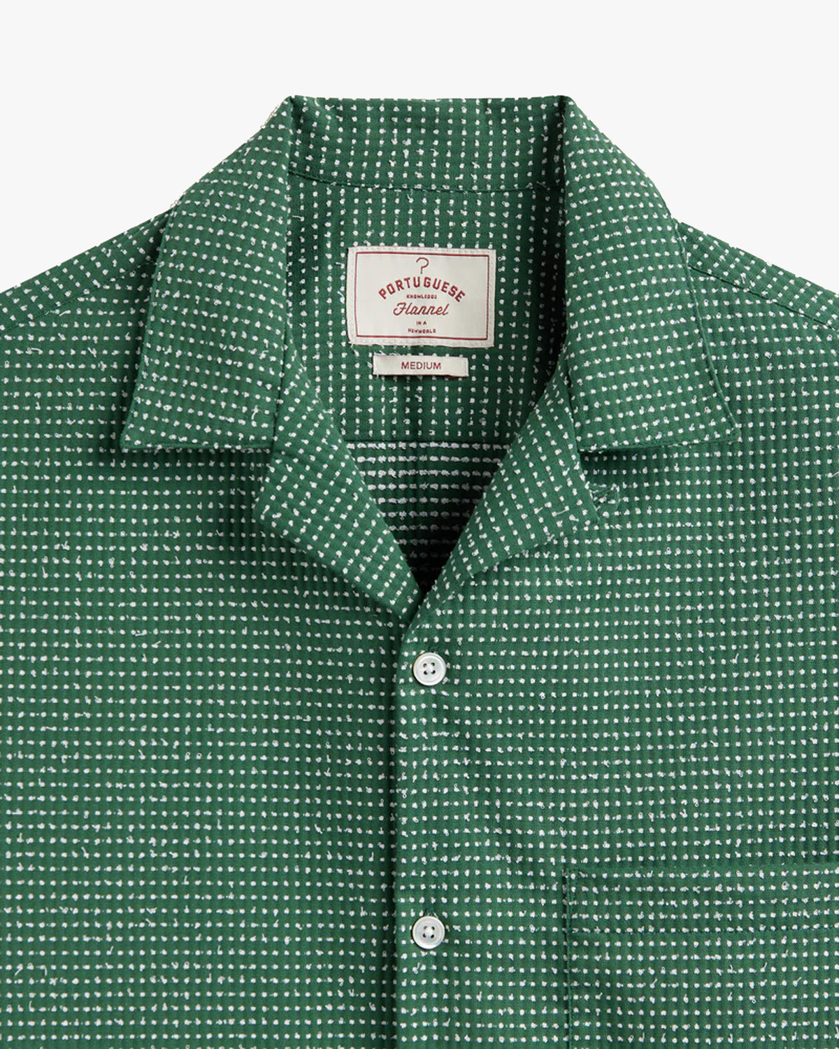 Portuguese Flannel Dots Shirt - Green