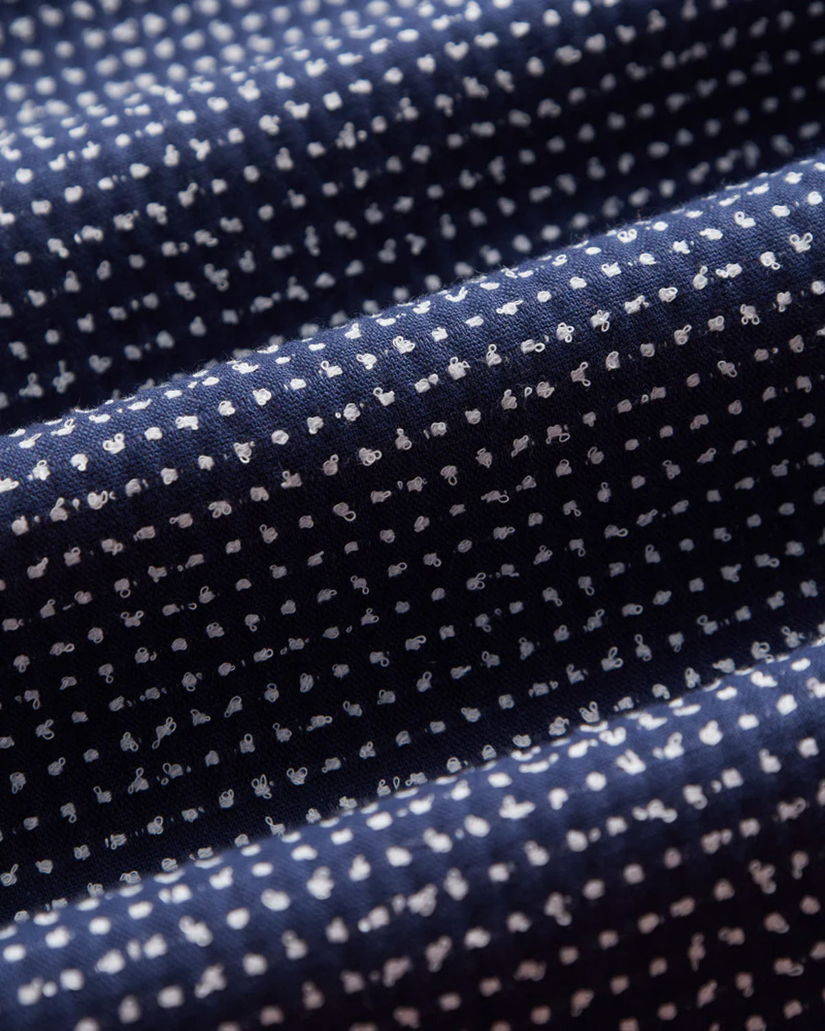 Portuguese Flannel Dots Shirt - Navy