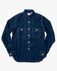 Big John MS003R Chambray Shirt - Dark Indigo | Big John Shirts | JEANSTORE