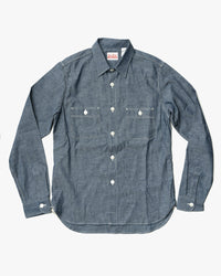 Big John MS003R Chambray Shirt - Indigo | Big John Shirts | JEANSTORE