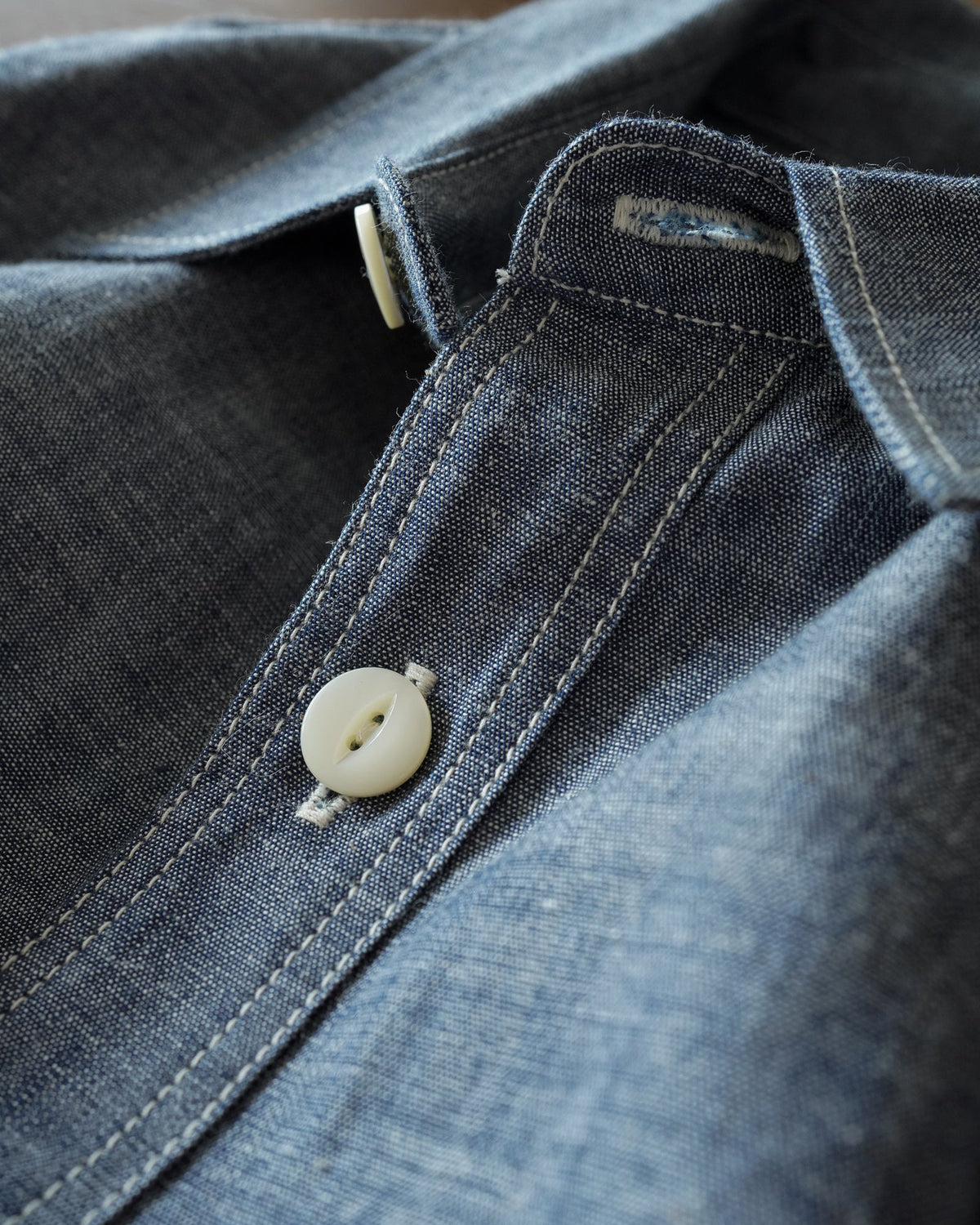 Big John MS003R Chambray Shirt - Indigo | Big John Shirts | JEANSTORE