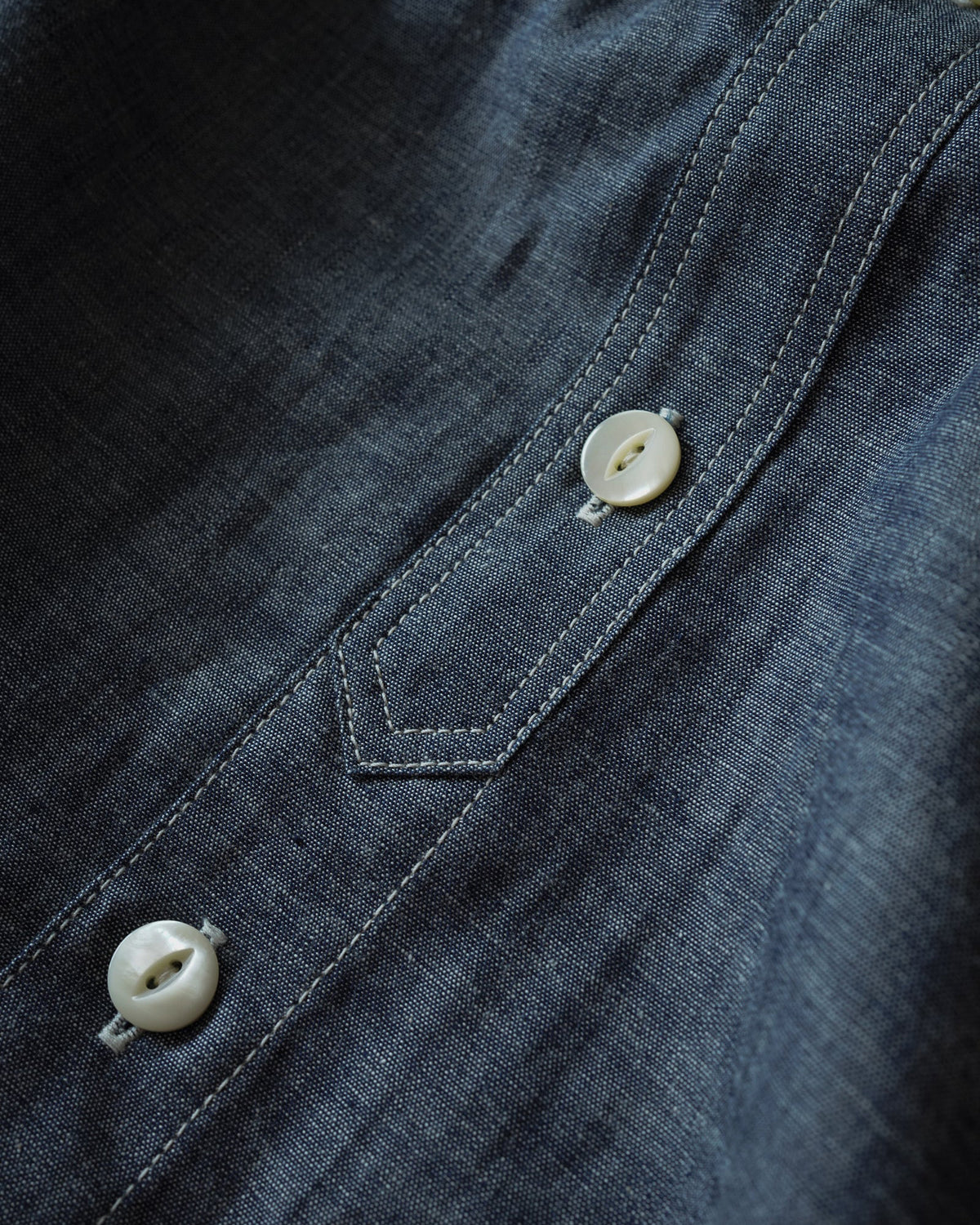 Big John MS003R Chambray Shirt - Indigo | Big John Shirts | JEANSTORE