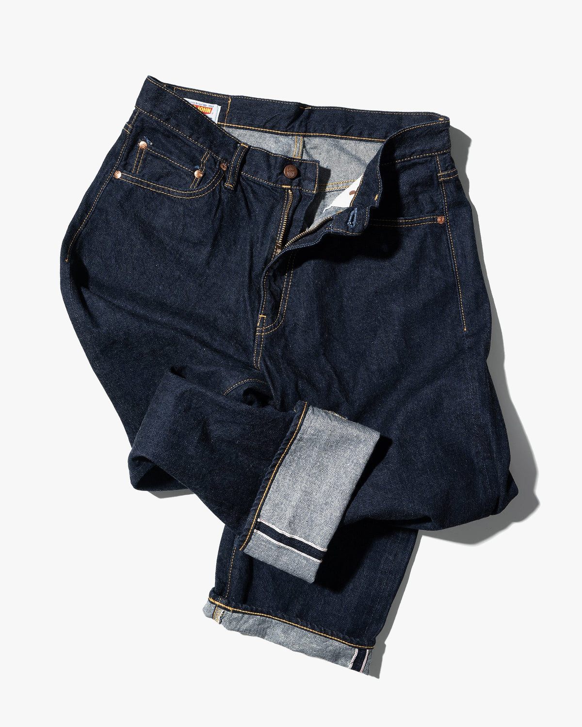Big John M102SL Vintage 60's Classic Straight Selvedge Mens Jeans - Indigo Long Wash | Big John Jeans | JEANSTORE