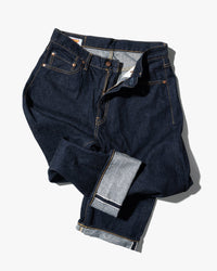 Big John M102SL Vintage 60's Classic Straight Selvedge Mens Jeans - Indigo Long Wash | Big John Jeans | JEANSTORE
