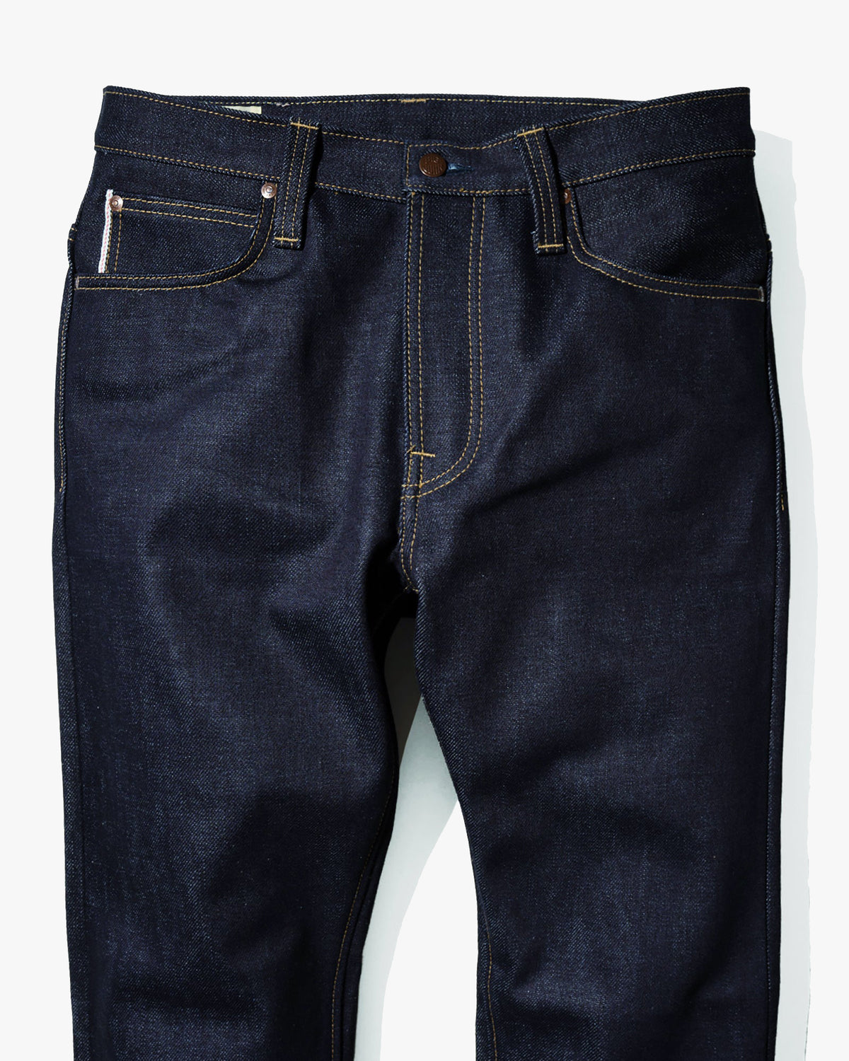 Big John M104G Tough 23oz Straight Fit Selvedge Mens Jeans - Unwashed | Big John Jeans | JEANSTORE