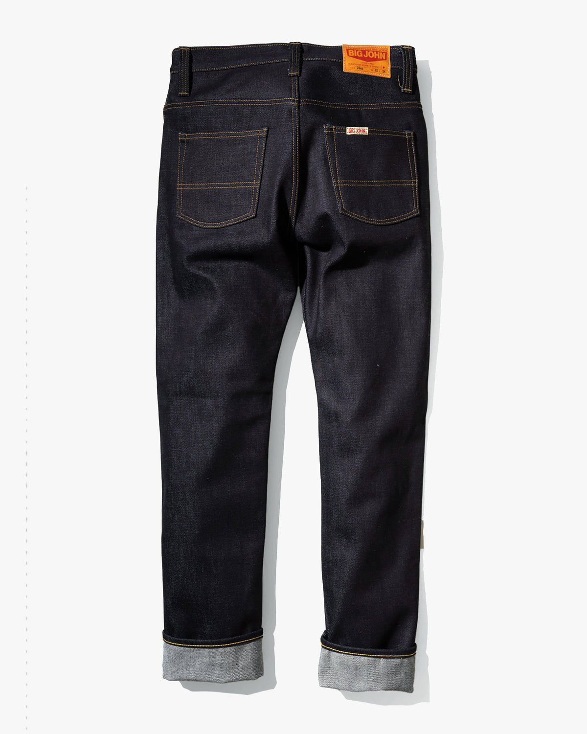 Big John M104G Tough 23oz Straight Fit Selvedge Mens Jeans - Unwashed | Big John Jeans | JEANSTORE