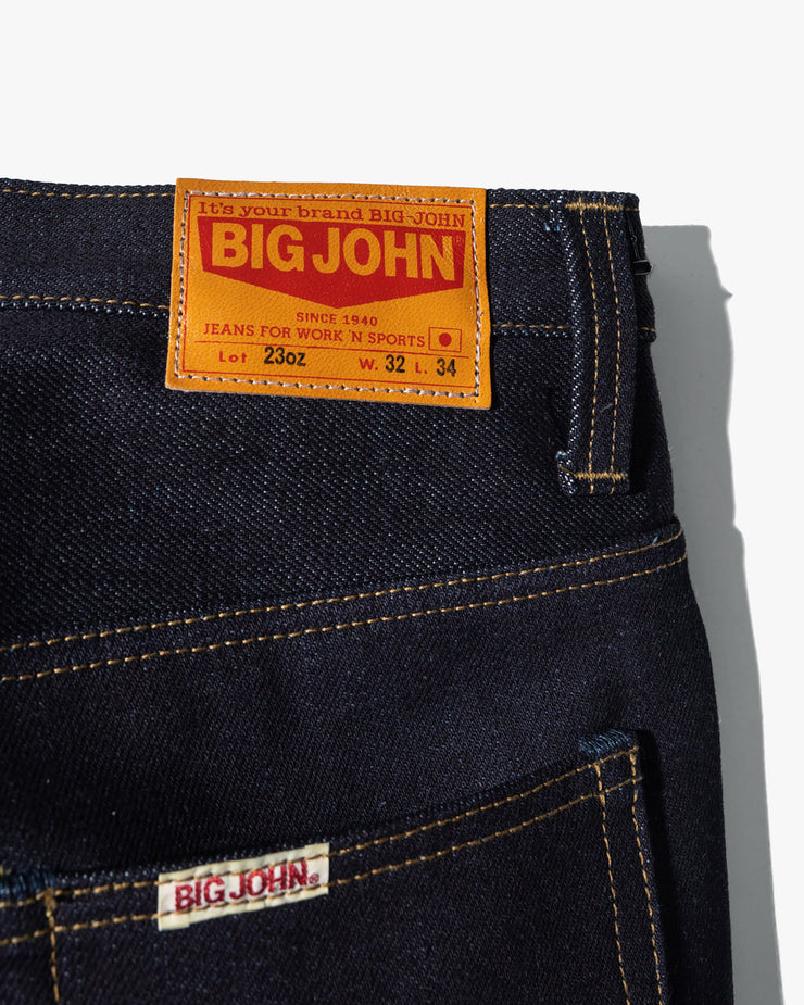 Big John M104G Tough 23oz Straight Fit Selvedge Mens Jeans - Unwashed