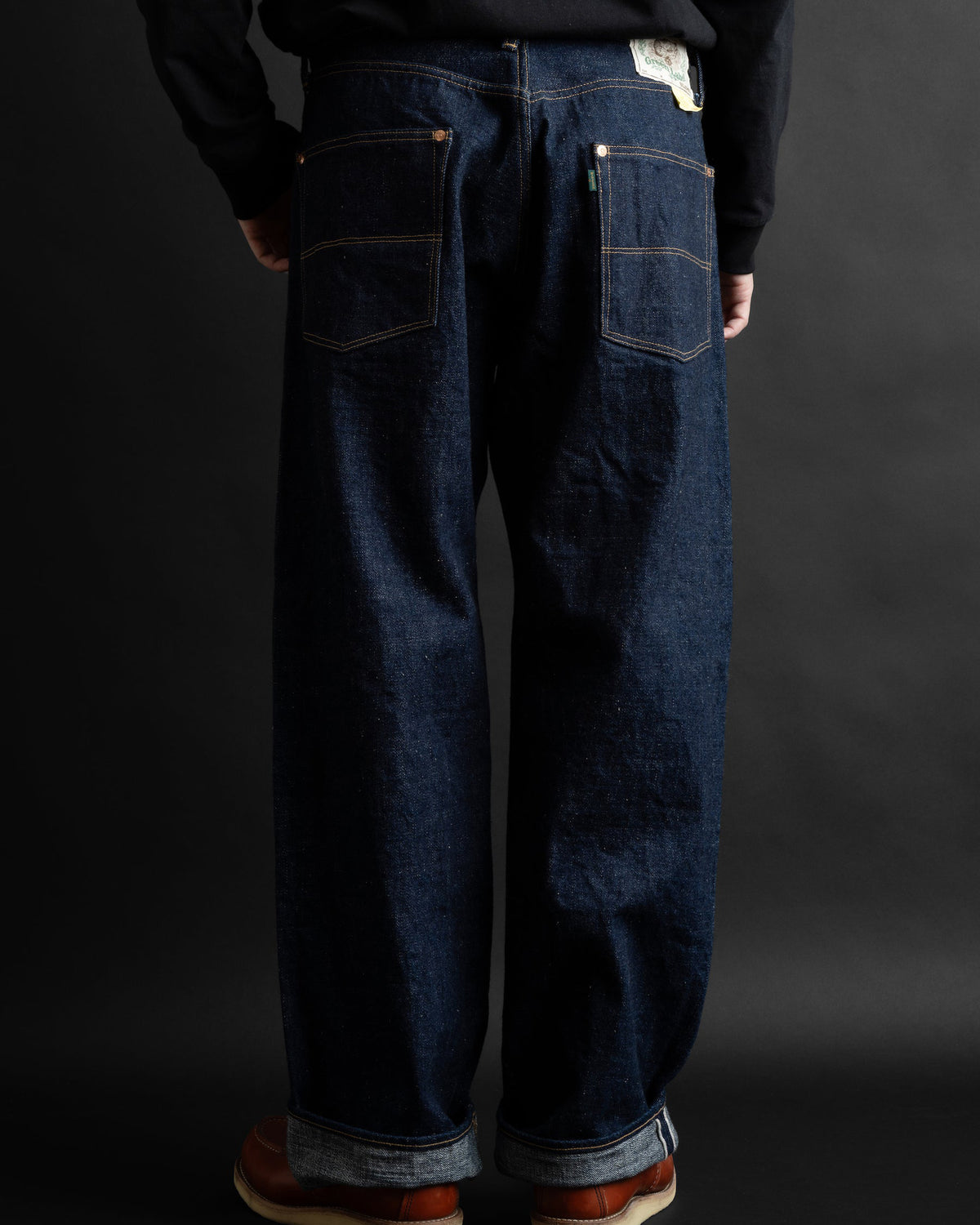 Big John Green Label M1012RC Wild Duck Wide Straight Selvedge Jeans - Indigo Onewash