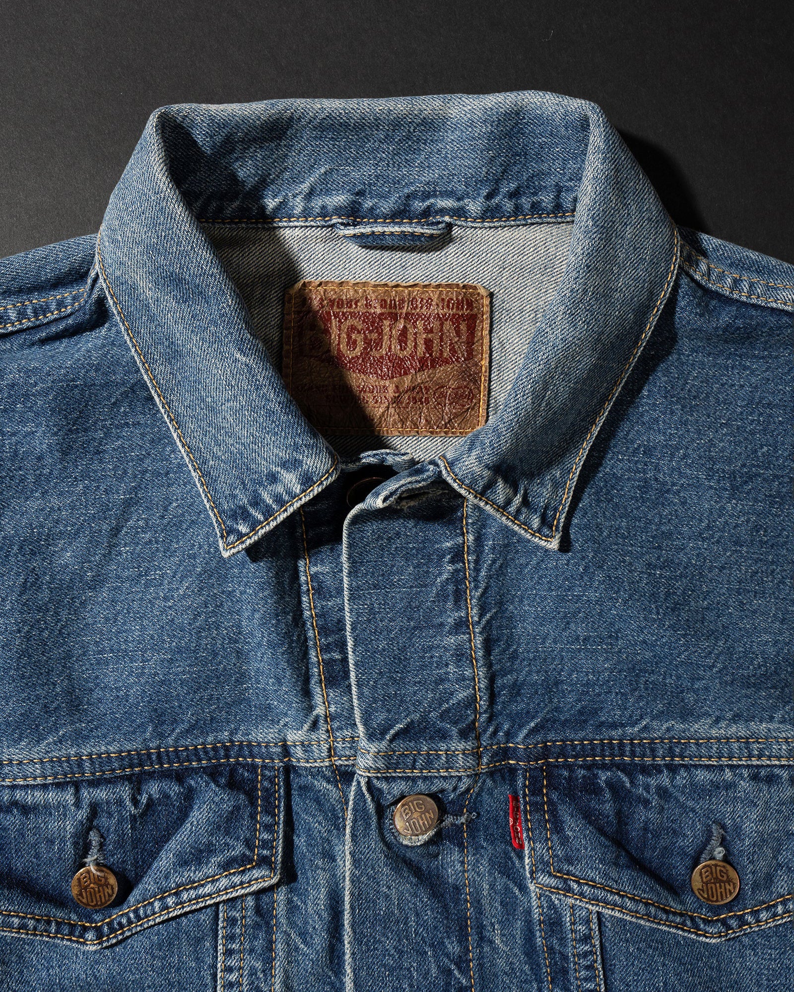 Big John M6010SL Vintage 60's Selvedge Denim Trucker Jacket - Antique