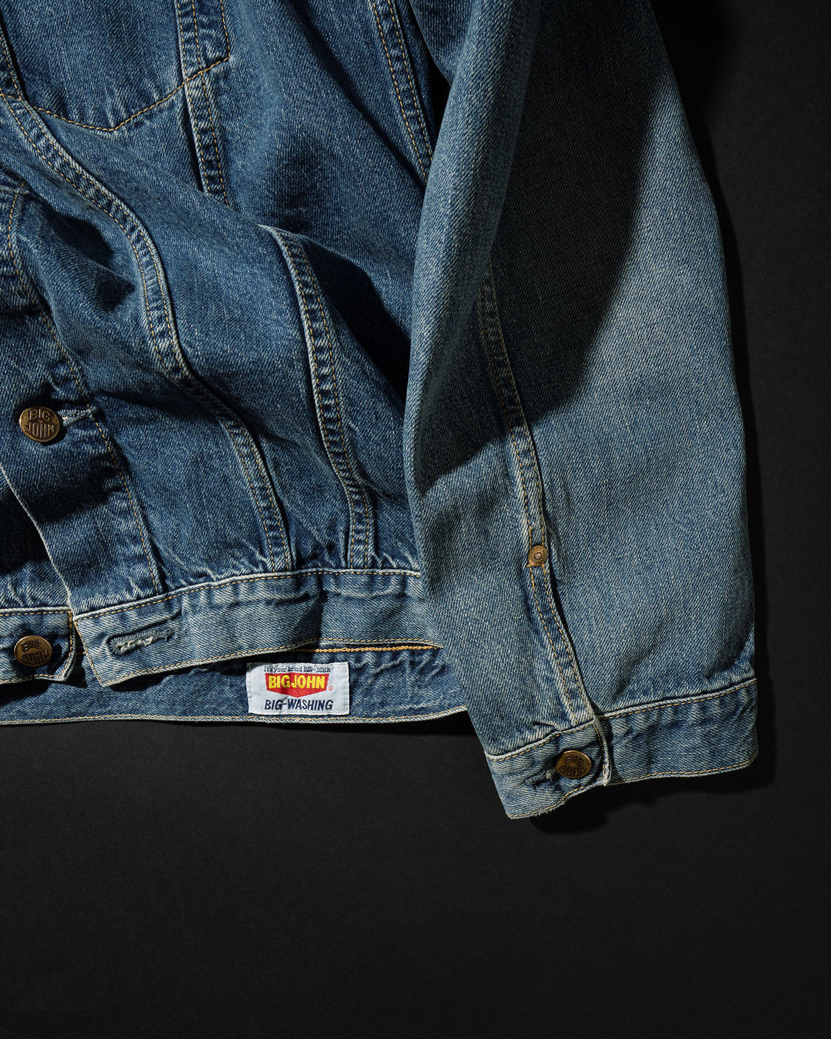Big John M6010SL Vintage 60's Selvedge Denim Trucker Jacket - Antique Wash | Big John Jackets & Coats | JEANSTORE