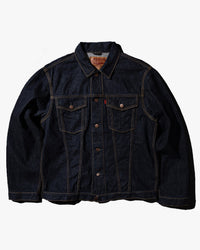 Big John M6010SL Vintage 60's Selvedge Denim Trucker Jacket - Indigo Long Wash | Big John Jackets & Coats | JEANSTORE