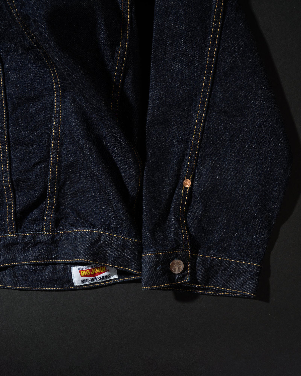 Big John M6010SL Vintage 60's Selvedge Denim Trucker Jacket - Indigo Long Wash | Big John Jackets & Coats | JEANSTORE