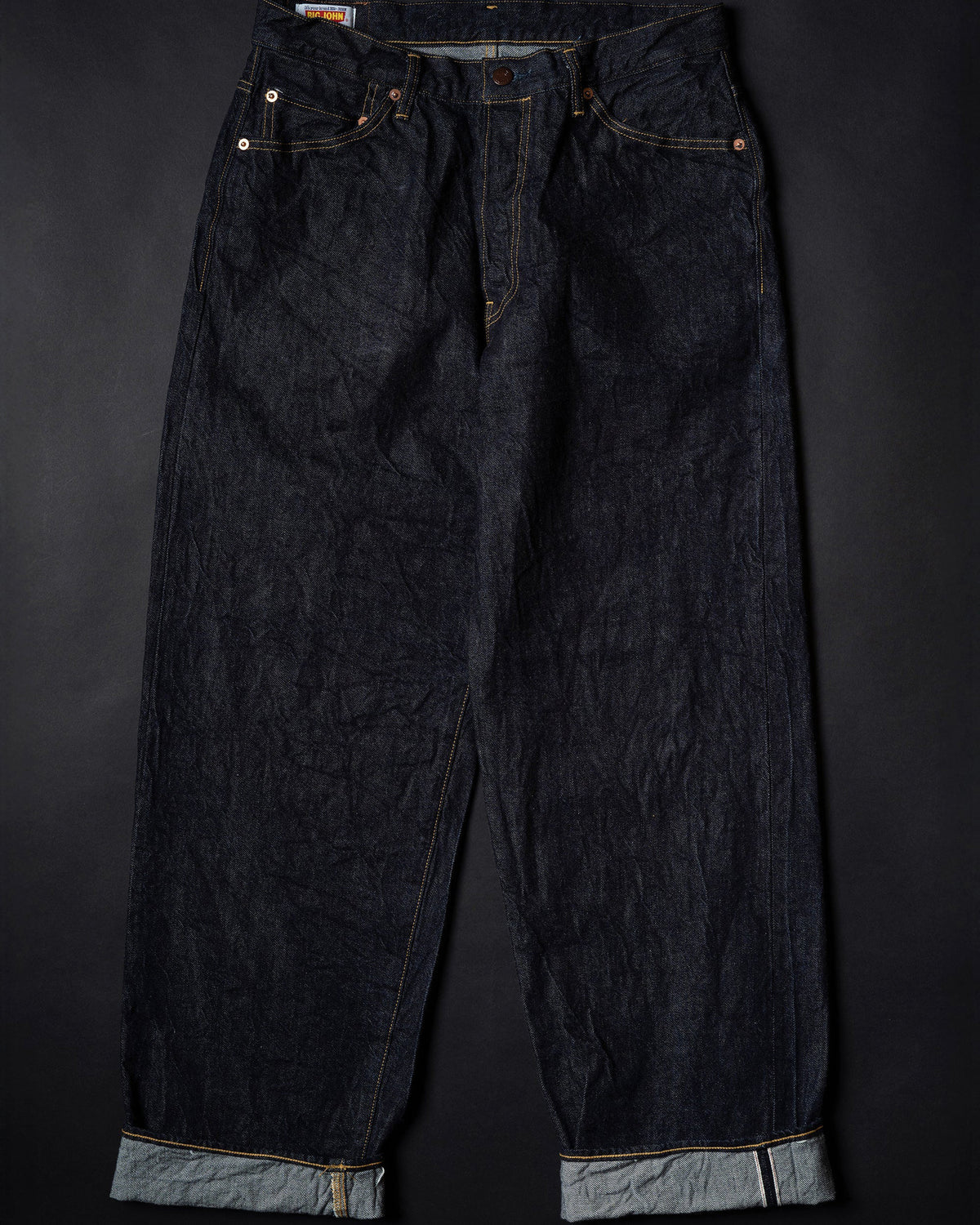 Big John M101SLB Wide Straight Jeans - SL Vintage 12oz Selvedge Denim Onewash