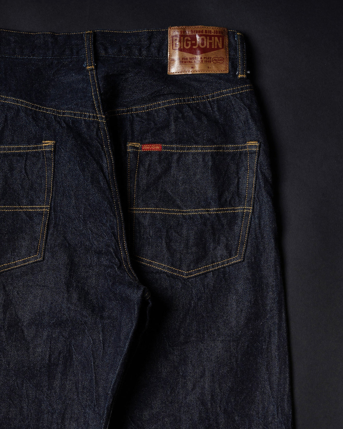 Big John M101SLB Wide Straight Jeans - SL Vintage 12oz Selvedge Denim Onewash