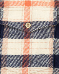 Pendleton Big Pocket Check Shirt - Silver Lining / Orange