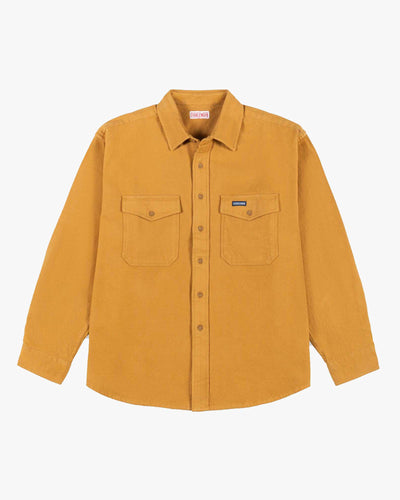 Dubbleware Notched Pocket Flannel Overshirt - Golden Tan | Dubbleware Shirts | Jeanstore
