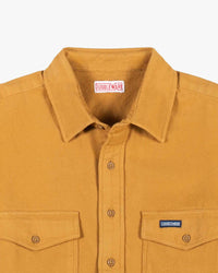 Dubbleware Notched Pocket Flannel Overshirt - Golden Tan | Dubbleware Shirts | Jeanstore