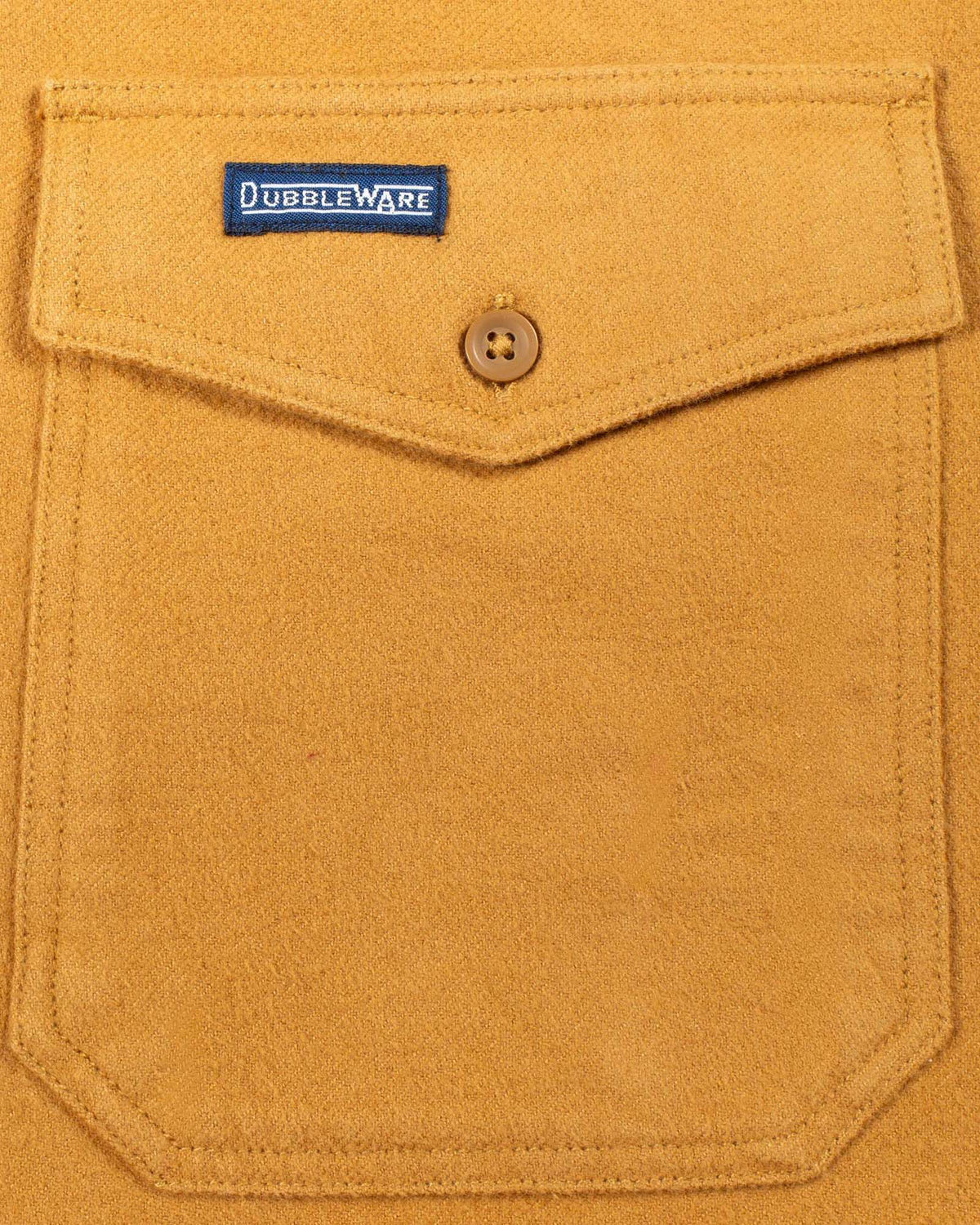 Dubbleware Notched Pocket Flannel Overshirt - Golden Tan | Dubbleware Shirts | Jeanstore