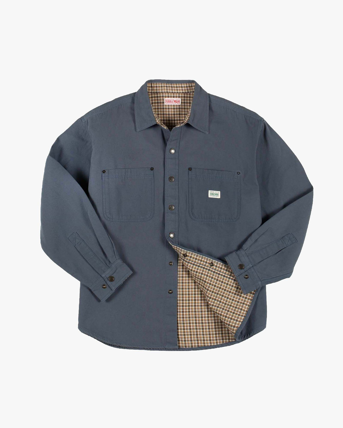 Dubbleware Lined Snap Overshirt - Indigo Canvas