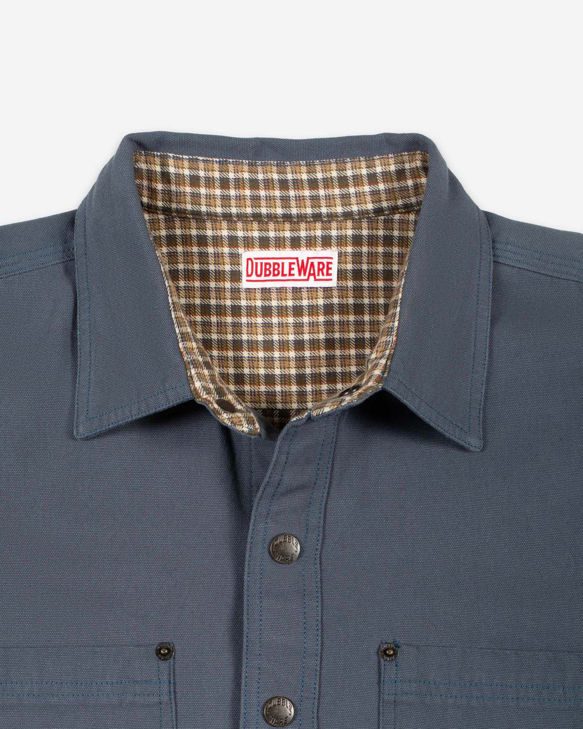 Dubbleware Lined Snap Overshirt - Indigo Canvas