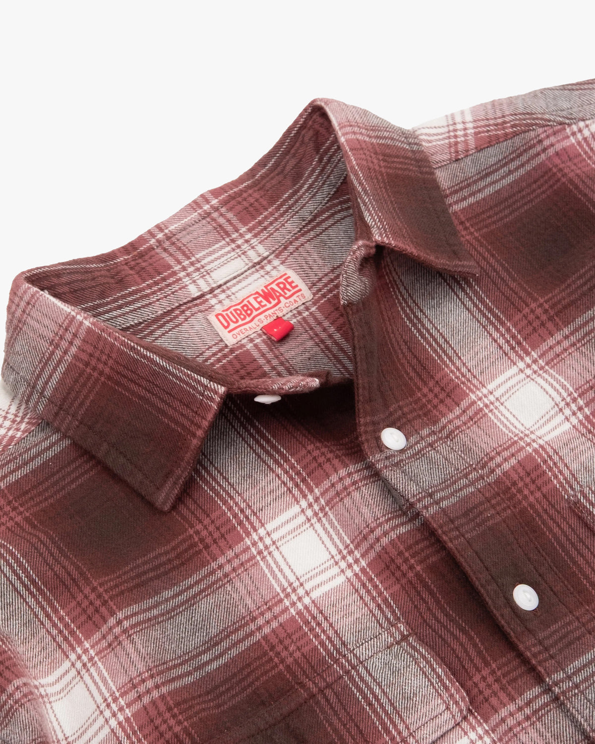 Dubbleware Heritage Check Workshirt - Brown / Maroon Plaid | Dubbleware Shirts | JEANSTORE