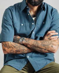 Dubbleware S/S Workshirt - Denim Stripe