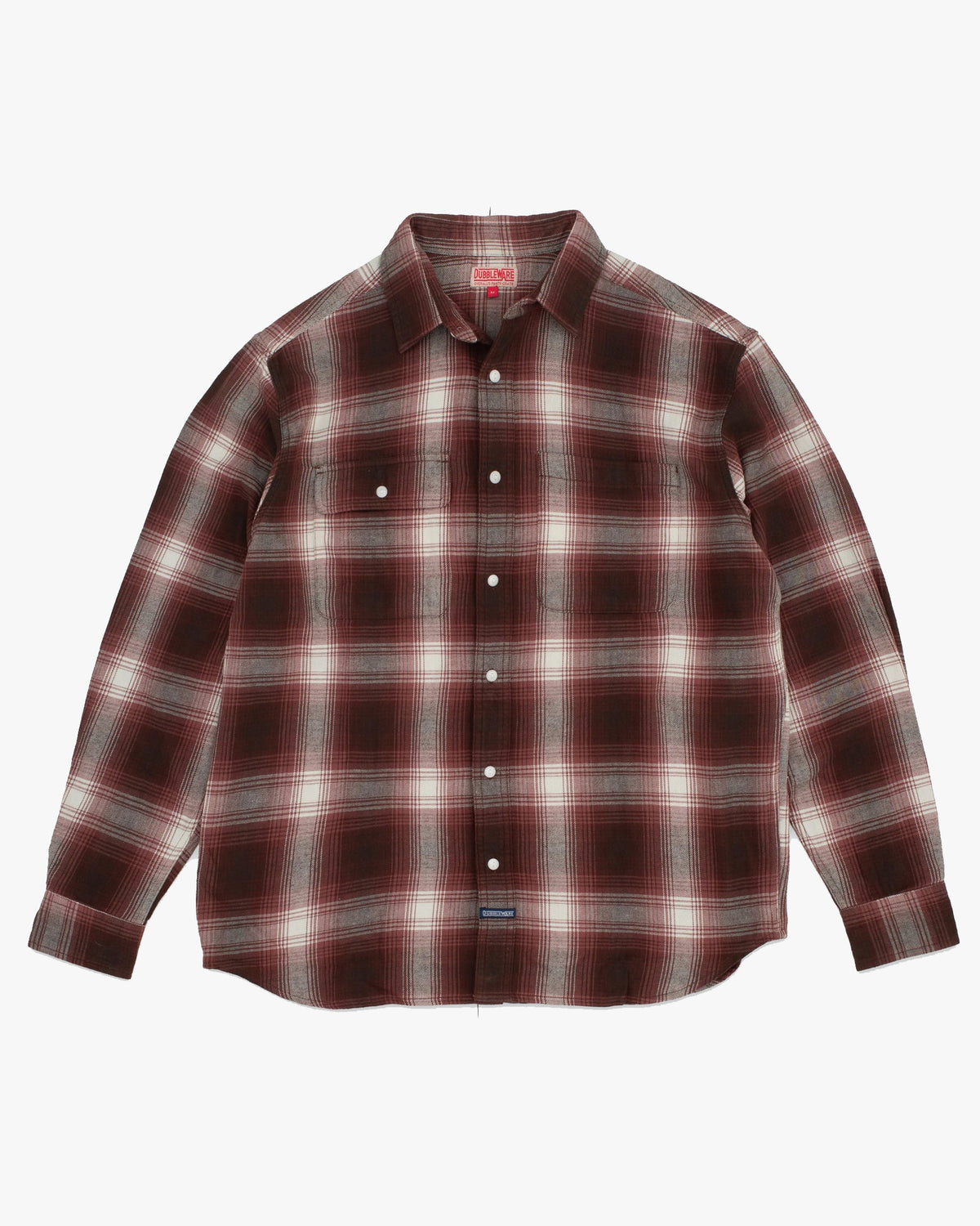 Dubbleware Heritage Check Workshirt - Brown / Maroon Plaid | Dubbleware Shirts | JEANSTORE