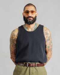Dubbleware Heavy Waffle Tank Top - Dark Navy | Dubbleware T Shirts | JEANSTORE