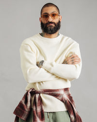 Dubbleware Heavy Waffle Sweatshirt - Marshmallow
