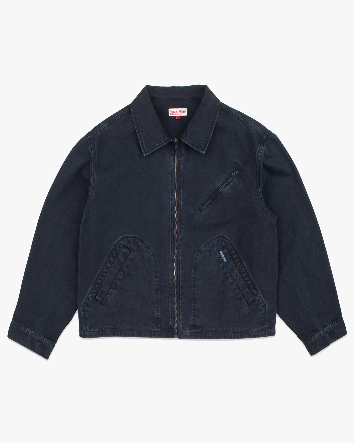 Dubbleware Crop Mechanic Jacket - Dark Navy Garment Dyed
