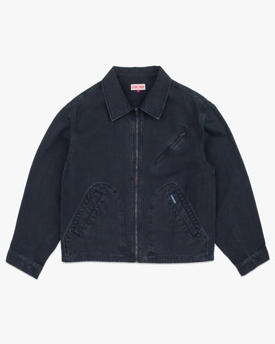 Dubbleware Crop Mechanic Jacket - Dark Navy Garment Dyed