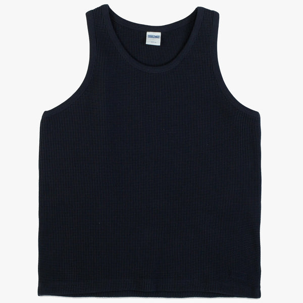 Dubbleware Heavy Waffle Tank Top - Dark Navy | Dubbleware T Shirts | JEANSTORE
